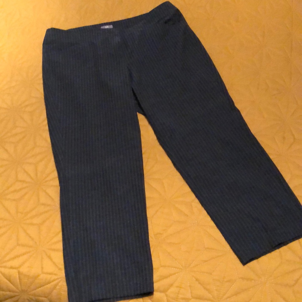 J Jill gray pin striped pants